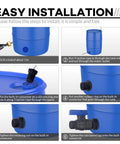 Easy installation guide for Rain Barrel Spigot Kit 2 Pack Easy Hookup Three Quarter Inch Garden Hose Shut Off Valves With Bulkhead Fittings.