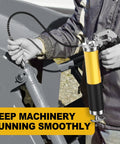 Fantictas Grease Gun Kit by Amazon; pistol-grip grease gun with lock coupler, yellow reservoir, 18-inch spring-flex hose