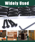 30 Pack M6 Flat Head Socket Cap Screws Bolts Made From Stainless Steel 304 Black Zinc Plated Fully Threaded Countersunk Screws With Hex Spanner For Furniture Builds And Woodworking Projects