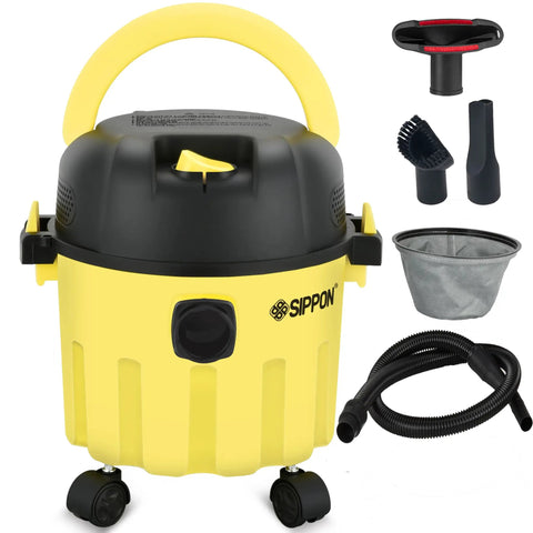 Three In One Wet Dry Vacuum With Blower Grab And Go Portable Shop Vacuum for cars, home, and garage cleanup with attached tools