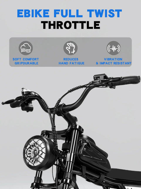 Twist Throttle Grip With Two Keys For Ridstar Q20 And Q20 Pro Lite Electric Bike, Smooth Acceleration, Easy Install, Ergonomic Comfort, Replacement Handlebar Grip Upgrade For A Smoother, More Comfortable, Rad Ride