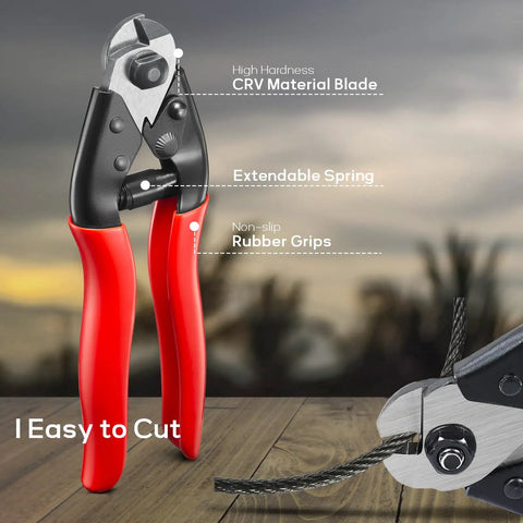Cable cutter for 1000 Ft One Eighth Inch T316 Black Stainless Steel Cable For Deck Railing Kit And DIY Balustrades