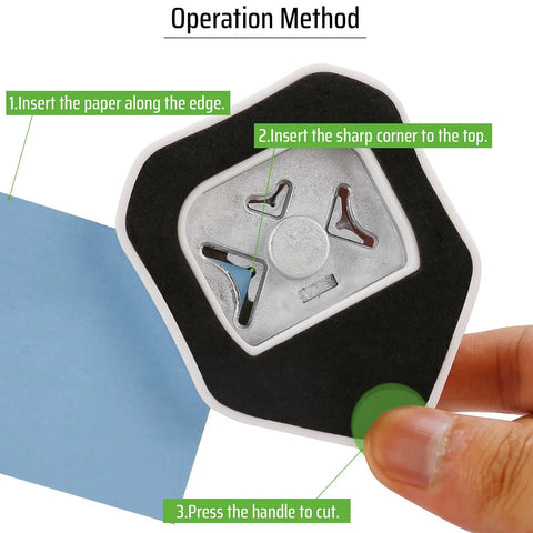 Sleek 3 In 1 Corner Rounder Punch Tool With 4Mm 7Mm 10Mm Radius Settings For Tight Paper Edges Sharp Cardstock Trimming Clean Lamination Finishes And Dope Scrapbook Projects
