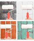 8 Inch Brick Pattern Embossing Paint Roller For Wall Decor DIY Easy Home Art Rubber Handle Embossing Cylinder For Creating Realistic Brick Wall Texture With Smooth Paint Finish used on various colored walls
