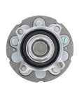 Top view of rear wheel hub bearing assembly for 2007 to 2011 Honda CR-V FWD only, 5 lug, direct fit, beefed up steel build.