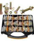 Ultimate Bolt Kit For Repairs And Projects 1000Pcs Galvanized M4 To M8 Metric Hex Bolts Yellow Zinc Alloy Steel Fasteners Durable Rust Resistant Threads Smooth Engagement For Home Garage Workshop And DIY Projects in organizer case