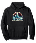 Not For The Warm Hearted Sailor Ice Sailing Pullover Hoodie For Die Hard Winter Sailors Cozy 8.5 Oz Classic Fit Hoodie With Cold Weather Vibes Perfect Gift Idea For Ice Yachters And Winter Sports Fans, black hoodie with sailboat design