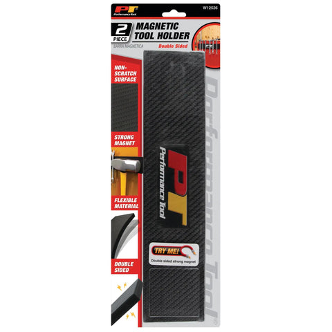 Magnetic Tool Holder Bar Set Of 2 With Strong Double Sided Magnets That Grip Metal Surfaces Without Screws Holds Heavy Duty Tools Securely Durable Finish For Garage Or Workshop Organization