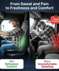 Beaded Cooling Seat Cover For Semi Trucks With Back Support And Anti Sweat Comfort Cushion providing comfort for drivers