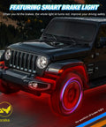RGB LED Rock Lights Kit For Jeeps Trucks UTV RZR SUV Offroad Cars Waterproof IP68 160 SMD Underbody Underglow With App Music Mode 12V