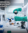 Real Deal Nitrile Chemical Resistant Work Gloves, 18 Mil Thick Puncture Proof Industrial Safety Gear, 12 Pair Pack Handled Tough Chemical Spills With Ease, Large Size Shop Proven Heavy Hitters, pouring liquid in lab.