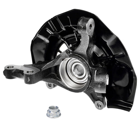 Front view of Front 2pc Steering Knuckles And Wheel Bearing Hubs Replacement For 2007 2011 Toyota Camry And 2007 2012 Lexus ES350