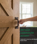 Heavy Duty Cast Iron Fence Gate Handles 4 Pack Rustic Barn Door Pulls For Sliding Doors Sheds Garages Fences Cabinets