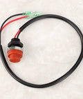 Keyless Start Stop Switch For Outboard Marine Engines, Round Push Button Ignition With 45cm Wire on marble surface