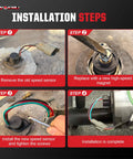 Installation steps for Precedent Golf Cart Speed Sensor Upgrade With High Speed Magnet For 48V Club Car DS And Precedent 2004 Up IQ ADC Motors