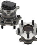 Pair Rear Wheel Hub And Bearing Assembly With ABS For Nissan Rogue 2008 To 2013 And Rogue Select 2014 To 2015 FWD 5 Lug 4 Bolt Square Flange Left And Right