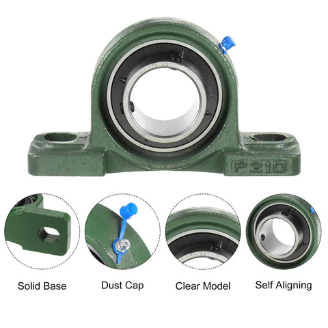4 Pack Pillow Block Bearing 2 Inch Bore Self Aligning Cast Iron Base Mounted Bearing Block Insert for shaft support