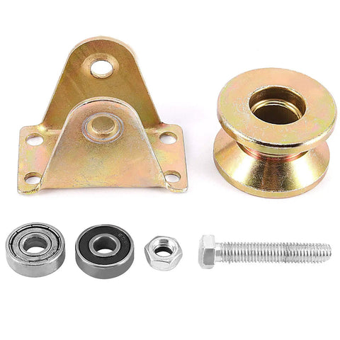 4 Pack 2 Inch V Groove Wheel With Bracket Heavy Duty Sliding Gate Wheel components including bearing and bolt