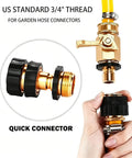 Heavy Duty 3/4 Inch Garden Hose Quick Connector With Armor Grip Built Tough, Universal Hose Connector For Pressure Washer And Irrigation, Durable Garden Hose Attachment For Nozzles, Faucets And Outdoor Accessories, Black