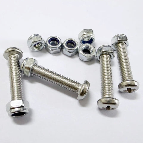 8 Piece Replacement Screw Set For 10x10 Pop Up Canopy Tents And Patio Shelters with flat head screws and nuts