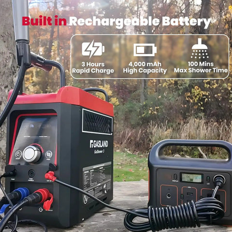 G3 Pro 1lb Propane Portable Water Heater And Shower Pump for outdoor adventures with instant hot water on demand system.