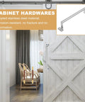 Stainless Steel Cabinet Pull Handles Round Drawer Pulls For Wardrobe Closet Doors Large Size Furniture Hardware installed on white door