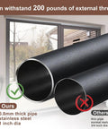 Adjustable Sliding Door Security Bar 17 To 50 Inches With Rubber Tips, Heavy Duty No Drill Door Stop, showing stainless steel thickness