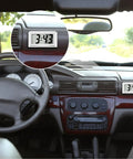 Dope Mini Digital Clock For Car Dashboard And Fridge Battery Operated Self Adhesive Stick On Clock installed on car dashboard