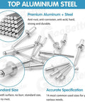 500 Piece Aluminum Blind Rivet Kit With 14 Size Assortment Pop Rivets Set showcasing premium aluminum steel rivets.