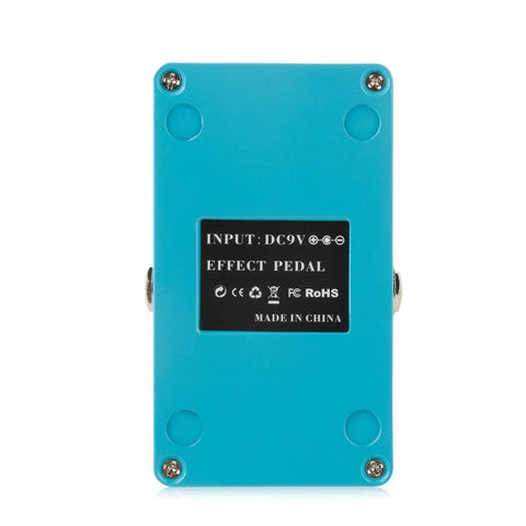 Back view of Pure Sky Overdrive Guitar Pedal With Crystal Clear Clean Boost Transparent Tone That Preserves Amp Timbre