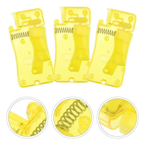 Automatic Needle Threader Tool Set With 12 Pieces Dope Durable PP Material Precise Threading For Fine Needles Versatile Thread Compatibility Lightweight Home Sewing Aid For Seniors And DIY Projects, 3 yellow plastic threaders