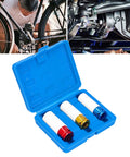 Grab This Sweet 3PC Wheel Lug Nut Socket Set With Thin Walls For 17mm 19mm And 21mm Rims Made From Tough Heat Treated Steel That Protects Your Polished Wheels While Chipping Loose Nuts Like A Boss., 3-piece lug nut socket set in blue case, 17mm 19mm 21mm C45 steel