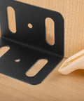 Black Heavy Duty L Shaped Metal Brackets for Wood Shelves Right Angle Corner Brackets with Easy Assembly for Home Improvement