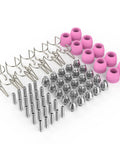 All In One Plasma Cutter Consumables Kit For AG-60, AG-60P, SG-55, WSD-60 With Storage Box Includes.045 Inch Tips, Electrodes