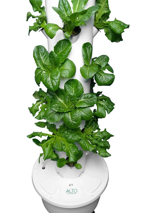 Self Watering Hydroponic Tower For Home Gardens, Vertical Planter System Kit With 24 Net Pots, Food Grade Construction
