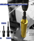 1-1/4 Inch 7 Female To 5/8 Inch 11 Male Thread Core Drill Bit Adapter in use on concrete drill setup