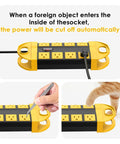 Weatherproof Outdoor Power Strip With Eight Outlets, Waterproof Extension Cord For Wet Areas, IPX6 safety feature demo