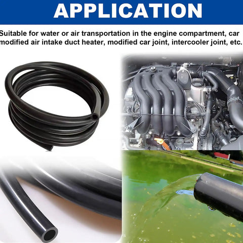 Application collage of Silicone Vacuum Hose Kit For Cars With 6 Size 5 Ft Hoses And 65 Pc Connectors Pro Grade High Performance