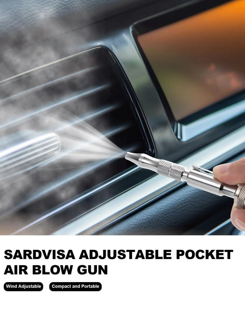 Two Pack Handy Adjustable Pocket Air Blow Gun Kit With M Style Coupler cleaning car air vent