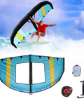Surfer using 4 5 6 Square Meter Inflatable Wind Wing for Surfing and Kitesurfing, Portable Windsurf Wing with Window, Easy Setup