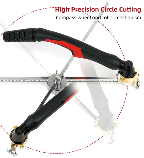 Magnetic Circle Cutting Guide For Plasma Cutters With Compass Wheel Jig Pro Grade Adjustable 10 To 100 Cm Diameter with P80 Torch