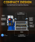 Heavy Duty Automatic Wire Stripping Machine With Eleven Channels And 550W Motor That Handles Copper Cables Smooth Without Breaking A Sweat for scrap wires.