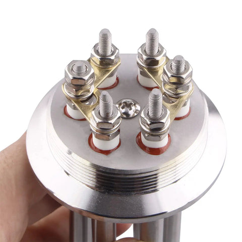 Close-up of 2 Inch Tri Clamp Immersion Water Heating Element U Type Boiler Heater 240V 9000W for Brewing and Homebrew Setups