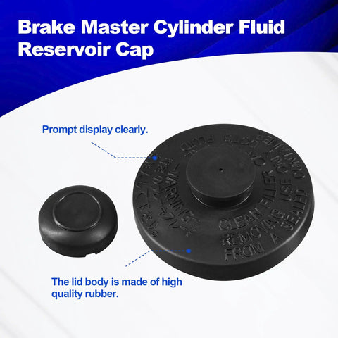 Brake Master Cylinder Fluid Reservoir Cap Drop-In Replacement That Seals And Protects Brake Fluid, Compatible With 1996-2001 4Runner, 1992-2010 Camry, 2003-2007 Highlander, 1998-2004 RAV4, 1995-2001 Tacoma, Part Number 47230-12040, showing cap details