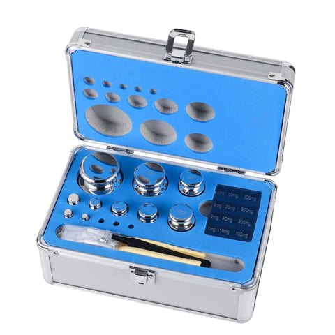 Pro Grade Calibration Weight Kit 25 Piece Set 1Mg To 1Kg Stainless Steel For Analytical Balance And Digital Scales Lab Education
