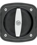 Replacement Secure Lock Truck Tool Box Handle for crossover style boxes, black powder-coated steel with rivet install.