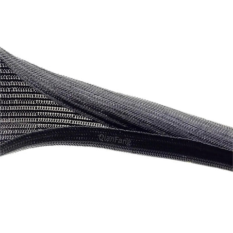 Expandable Cable Management Sleeve For Wires And Cables Self Closed PET Braided Protector Hider 50mm By 50m close-up view