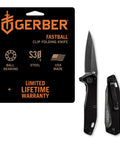 Fastball Slim Folding Knife With Lock Release, Lightweight EDC Pocket Knife Featuring A 3 Inch S30V Wharncliffe Blade, packaging