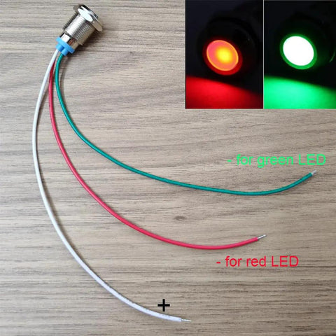 Heavy Duty Bi Color Red And Green Led Indicator Light 12Mm Dash Instrument Panel Mount Switch For Cars Trucks Boats 12V 24V Street Ready Smooth Install Pack Of Four