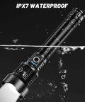 Beast Bright 99000 Lumens LED Flashlight Rechargeable With USB Cable Five Modes Waterproof Power Torch shown underwater